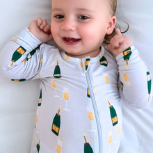 Load image into Gallery viewer, Paris Champagne Zippered Romper