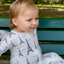 Load image into Gallery viewer, Paris Eiffel Tower Zippered Romper