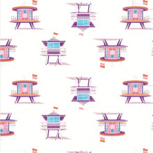 Load image into Gallery viewer, Miami Beach Watch Pink Zippered Romper