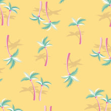 Load image into Gallery viewer, Miami Palm Tree Yellow Two-Piece Set