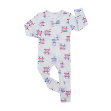 Load image into Gallery viewer, Miami Beach Watch Pink Zippered Romper