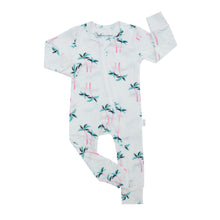 Load image into Gallery viewer, Miami Palm Tree White Zippered Romper