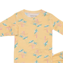 Load image into Gallery viewer, Miami Palm Tree Yellow Two-Piece Set