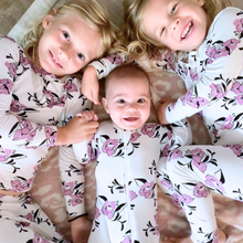 Load image into Gallery viewer, Amalfi Coast Purple Flowers White Two-Piece Set