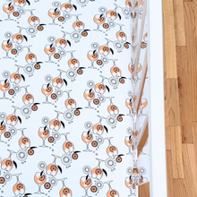 Load image into Gallery viewer, Curtain with a pattern of glasses and flowers on a white background