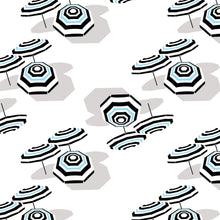 Load image into Gallery viewer, Amalfi Coast Beach Umbrella Black and White Two-Piece Set