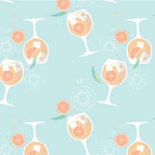 Load image into Gallery viewer, Amalfi Coast Aperol Spritz Seafoam Crib Sheet
