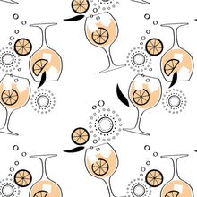 Load image into Gallery viewer, Amalfi Coast Aperol Spritz White Crib Sheet