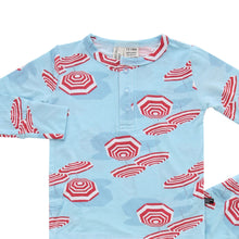 Load image into Gallery viewer, Amalfi Coast Red Beach Umbrella Two-Piece Set