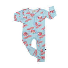 Load image into Gallery viewer, Amalfi Coast Red Beach Umbrella Zippered Romper