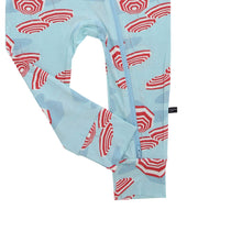 Load image into Gallery viewer, Amalfi Coast Red Beach Umbrella Zippered Romper