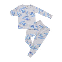 Load image into Gallery viewer, Amalfi Coast Beach Umbrella Navy Gray Two-Piece Set