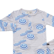 Load image into Gallery viewer, Amalfi Coast Beach Umbrella Navy Gray Two-Piece Set