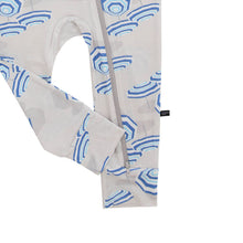 Load image into Gallery viewer, Amalfi Coast Beach Umbrella Navy Gray Zippered Romper