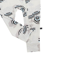 Load image into Gallery viewer, Amalfi Coast Beach Umbrella Black and White Zippered Romper