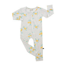 Load image into Gallery viewer, Amalfi Coast Lemon Gray Zippered Romper
