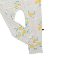 Load image into Gallery viewer, Amalfi Coast Lemon Gray Zippered Romper