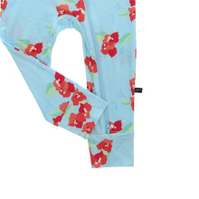Load image into Gallery viewer, Amalfi Coast Red Flower Zippered Romper