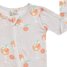 Load image into Gallery viewer, Amalfi Coast Aperol Spritz Gray Zippered Romper