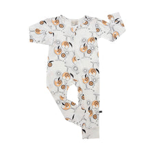 Load image into Gallery viewer, Amalfi Coast Aperol Spritz White Zippered Romper