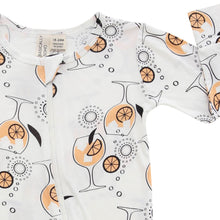 Load image into Gallery viewer, Amalfi Coast Aperol Spritz White Zippered Romper