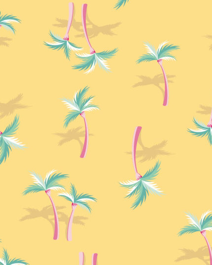 Miami Palm Tree Yellow Two-Piece Set