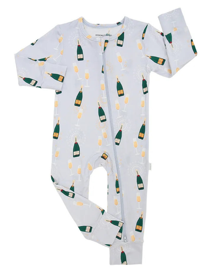 Paris Champagne Zippered Romper