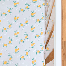 Load image into Gallery viewer, Crib Sheet in Citrus Gray
