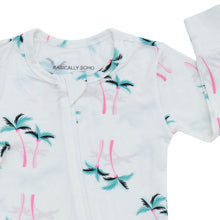 Load image into Gallery viewer, Zippered Romper in Palm - White
