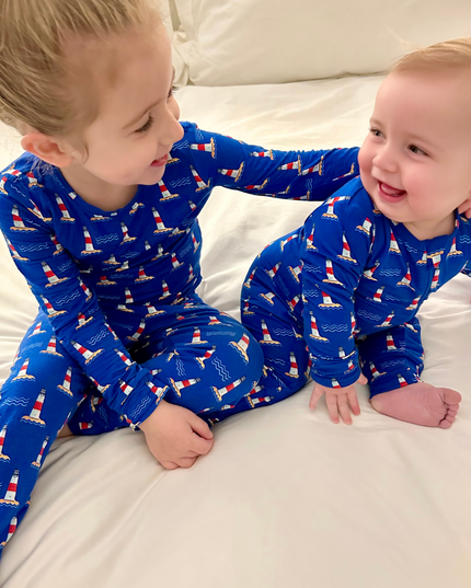 Hamptons Lighthouse Zippered Romper