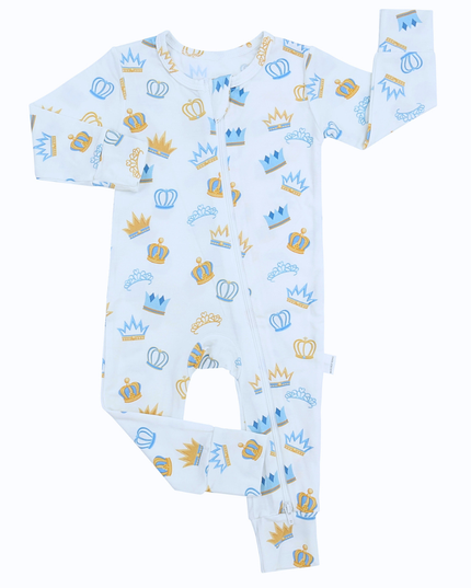 London Crown Zippered Romper