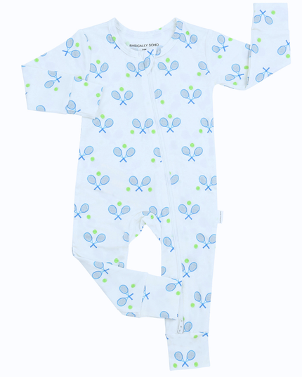 London Tennis Zippered Romper