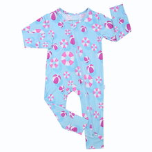 Load image into Gallery viewer, Hamptons Pool Party Pink Zippered Romper
