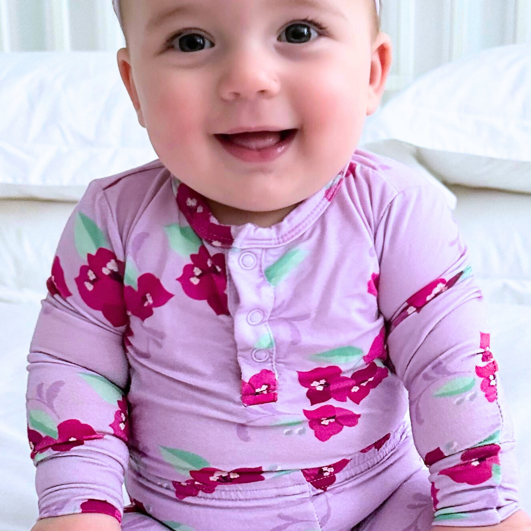 Amalfi Coast Pink Flower Two-Piece Set