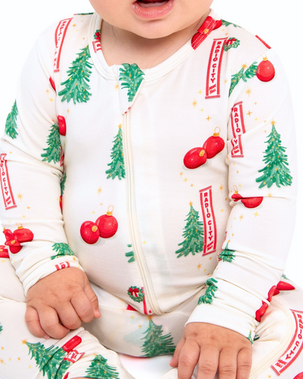 NYC Christmas at Radio City Zippered Romper