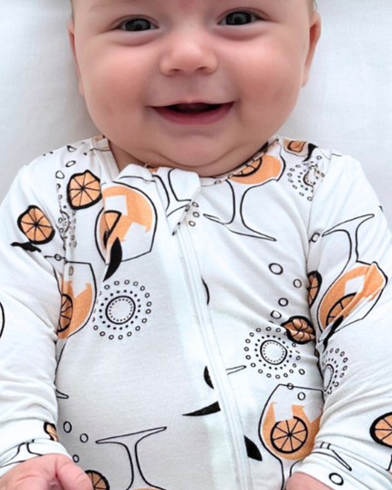 Amalfi Coast Spritz White Zippered Romper
