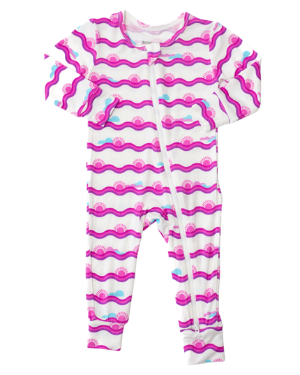 Hamptons Sunset Zippered Romper