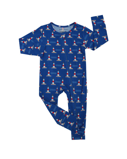 Hamptons Lighthouse Zippered Romper