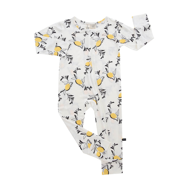 Amalfi Coast Lemon White Zippered Romper