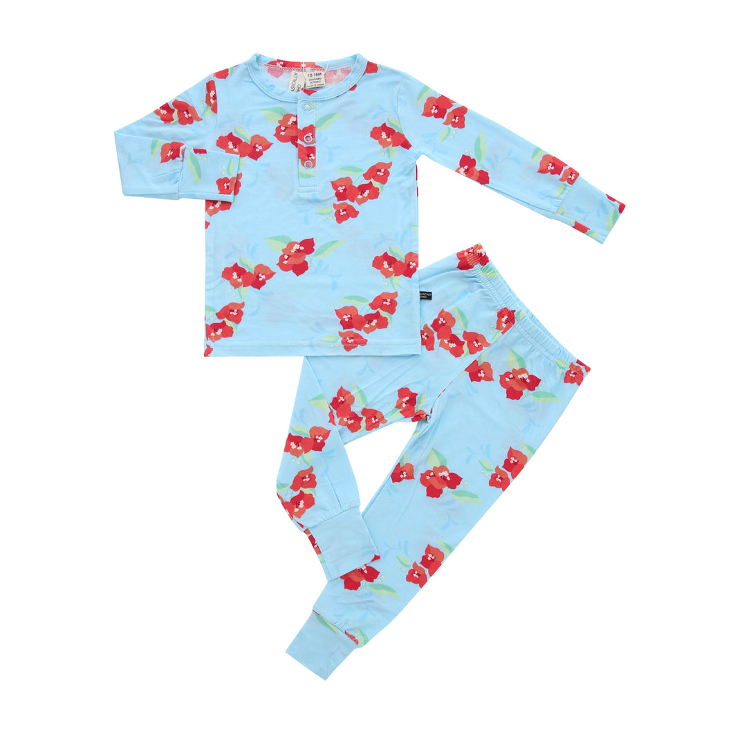 Two-Piece Set in Floral Blue Sky