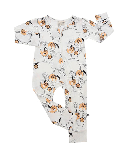 Amalfi Coast Spritz White Zippered Romper